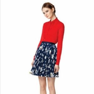Jason Wu for Target Navy Floral Pleated Skirt - 10